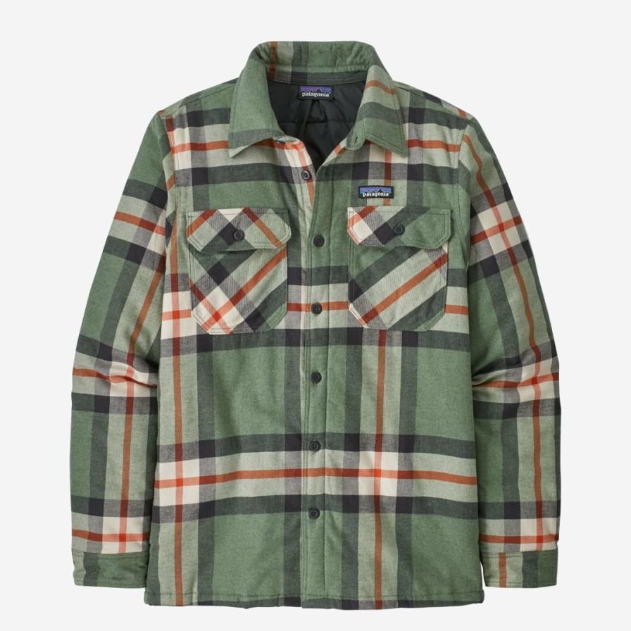 Lifestyle * | Sta Surf Classical Patagonia M'S Insulated Organic Cotton Mw Fjord Flannel Shirt Forestry:Hemlock Green (Fyhg)