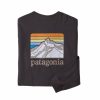 Lifestyle * | Sta Surf Top Sellers Patagonia Line Logo Ridge L/S Responsibili Tee