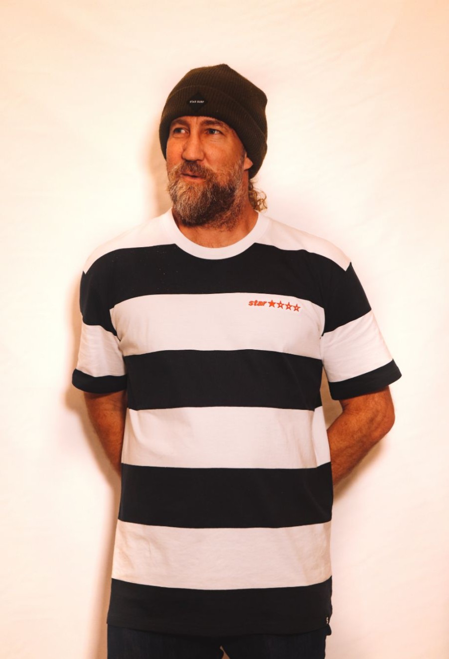 Lifestyle * | Sta Surf Crazy Deals Star Kickflip Ss Wide Stripe Tee