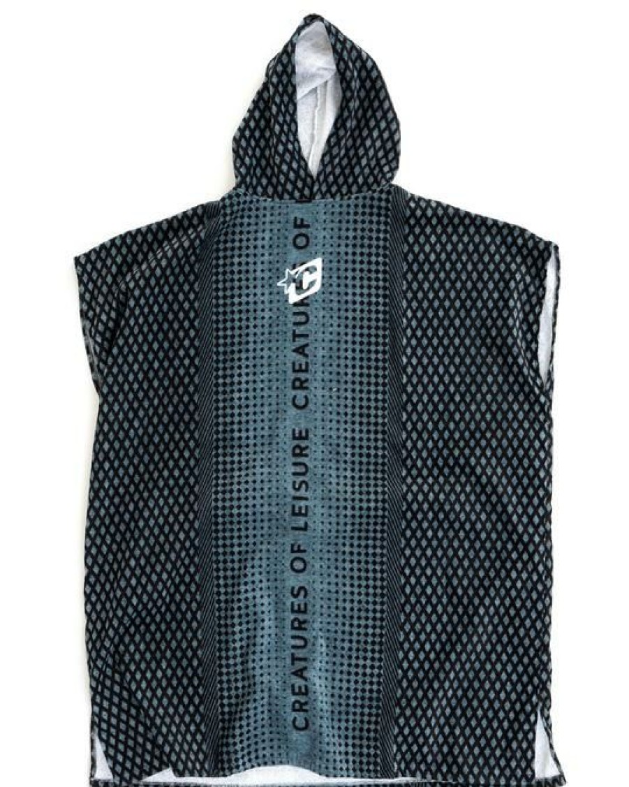 Hardware * | Sta Surf Classical Creatures Reliance Poncho Hooded Towel Slate Blue